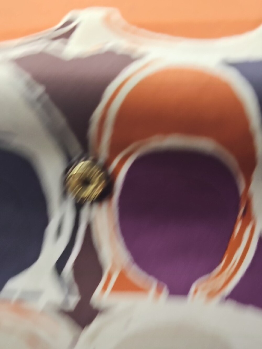 Coach Floral Foldover Wallet - Purple, Orange & Cream - Picture 7 of 8